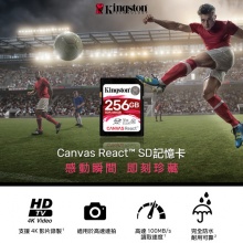 金士頓 Kingston Canvas React 64G SD 記憶卡 讀100MB 寫80MB 64GB SDR