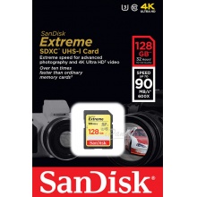 SanDisk 128GB EXTREME SD U3 V30 記憶卡 讀90MB 寫60MB 128G SDXC