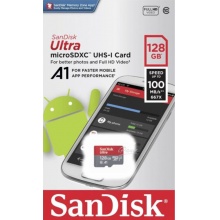 SANDISK 128G ULTRA microSD 100MB/S UHS-I C10 A1 記憶卡 128GB 紅灰